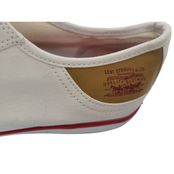 Women's Levi's White Sneakers Canvas 9 Shoes - Picture 3 of 4